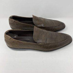 NEW tod's leather slip on loafers